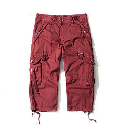 FLYF Herren Bermudas Shorts 3/4 Cargo Hose Männer Kurz Sommer militär Arbeitshose von FLYF