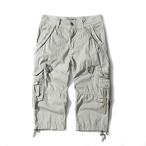 FLYF Herren Bermudas Shorts 3/4 Cargo Hose Männer Kurz Sommer militär Arbeitshose von FLYF