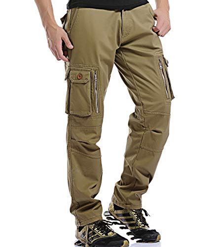 FLYF Winter Arbeitshosen Gefüttert Männer Stretch Militär Winterhose Warm Fleecehose Herren Latzhose von FLYF