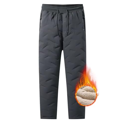 FLYGAGA Damen Jogginghose Wanderhose Warm Schneehose Daunenhose Gefüttert Fleece Kordelzug Elastisch Camping Trekkinghose Laufhose Skihose Freizeithosen Trainingshose Winterhose von FLYGAGA