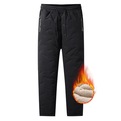 FLYGAGA Damen Jogginghose Wanderhose Warm Schneehose Daunenhose Gefüttert Fleece Kordelzug Elastisch Camping Trekkinghose Laufhose Skihose Freizeithosen Trainingshose Winterhose von FLYGAGA