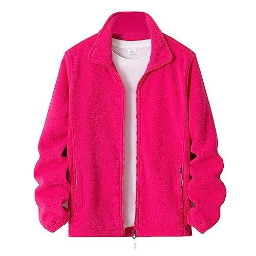 FLYGAGA Damen Outdoor Fleecejacke mit durchgehendem Reißverschluss PolarFleecejacke Strickfleece Strickjacke Zip Off Outdoor Wander Trekking Strickfleecejacken Sweatshirt von FLYGAGA