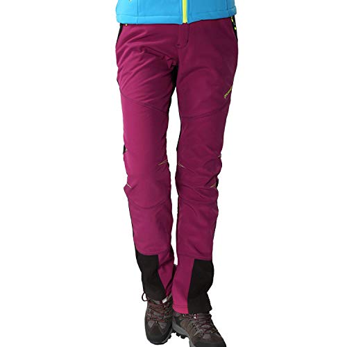 FLYGAGA Damen Outdoorhose Softshellhose Wanderhose Gefüttert Fleece Warm Wasserdicht Winddicht Softshell Schnelltrocknend Winterhose Trekkinghose Funktionshose Herbst Winter von FLYGAGA