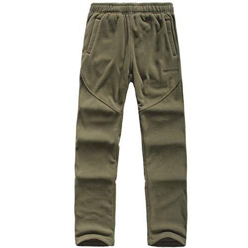 FLYGAGA Fleece Hose Freizeithose Outdoorhose Herren Warm Winddichte Antistatisch Anti-Pilling Winterhose Funktions Outdoor Sport Hose Herbst Winter von FLYGAGA