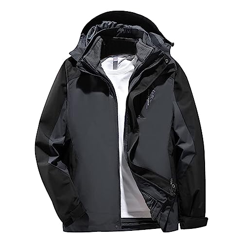 FLYGAGA Herren 3 in 1 Jacket Warm Skijacke Wasserdicht Winterjacke mit Abnehmbarer Kapuze Verdickt Outdoorjacke FLYGAGA Herren 3 in 1 Jacket Warm Skijacke Wasserdicht Winterjacke mit Abnehmbarer Kapuze Verdickt Outdoorjacke von FLYGAGA
