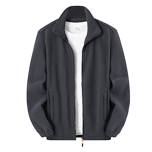 FLYGAGA Herren Outdoor Fleecejacken Wander Trekking Strickfleece Strickjacke Zip Off Outdoor Strickfleecejacken Sweatshirt Frühjahr Herbst von FLYGAGA