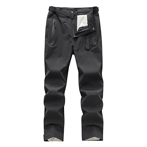 FLYGAGA Herren Wanderhose Outdoorhose Softshellhose Gefüttert Fleece Thermohose Wasserdicht Winddicht Winter Warm Skihose Funktionshose Trekkinghose von FLYGAGA