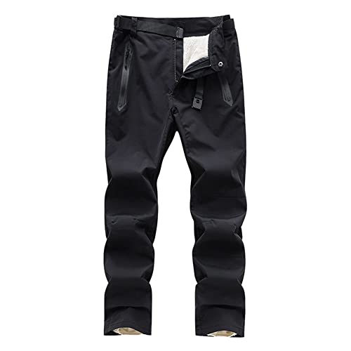 FLYGAGA Herren Wanderhose Outdoorhose Softshellhose Gefüttert Fleece Thermohose Wasserdicht Winddicht Winter Warm Skihose Funktionshose Trekkinghose von FLYGAGA