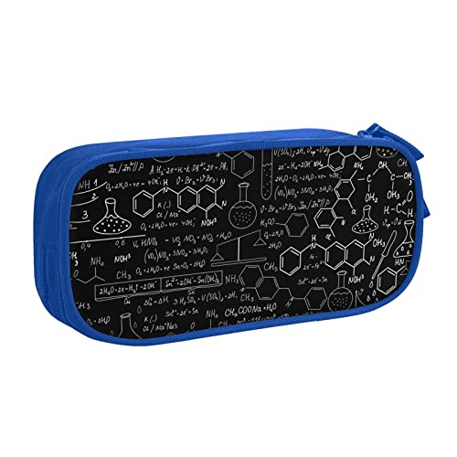 FLYIFE Abstrakte Wissenschaft Chemie Große Federtasche mit 2 Fächern Federmäppchen Federmäppchen Federmäppchen Tasche Organizer für Mädchen Jungen Student Schule Büro Universität -, blau, Einheitsgröße, Schulranzen von FLYIFE