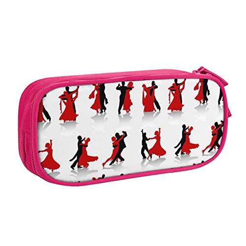 FLYIFE Ballroom Dance Große Federtasche mit 2 Fächern, Federmäppchen, Federmäppchen, Tasche, Organizer für Mädchen, Jungen, Studenten, Schule, Büro, Universität, rose, Einheitsgröße, Schulranzen von FLYIFE