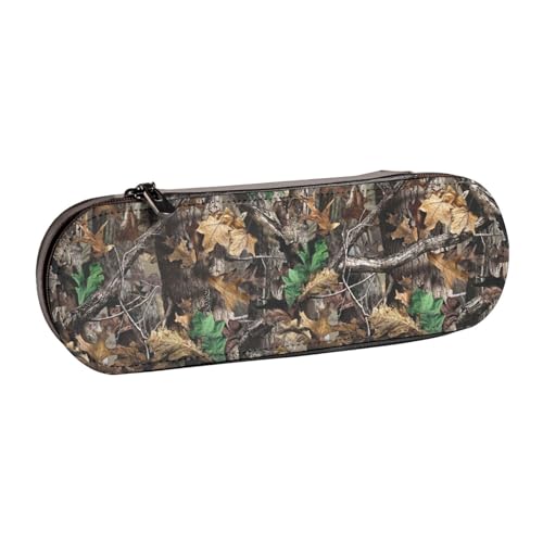 FLYIFE Brook Federmäppchen und Make-up-Tasche aus Leder für Studenten, Schule, Büro, Uni, Schreibwaren-Tasche für Stifte, Schlüssel und mehr, Cold Tree Camouflage, Einheitsgröße, Schulranzen von FLYIFE