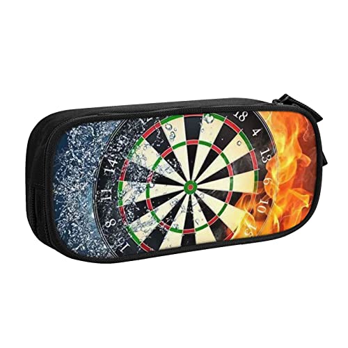 FLYIFE Dartboard Große Federtasche mit 2 Fächern Federmäppchen Federmäppchen Federmäppchen Tasche Organizer für Mädchen Jungen Student Schule Büro Universität -, Schwarz , Einheitsgröße, Schulranzen von FLYIFE