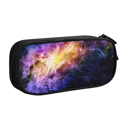 FLYIFE Galaxy in The Universe Große Federtasche mit 2 Fächern Federmäppchen Federmäppchen Bleistiftbeutel Tasche Organizer für Mädchen Jungen Student Schule Büro Uni -, Schwarz , Einheitsgröße, Schulranzen von FLYIFE