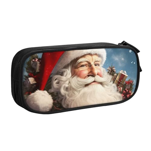 FLYIFE Großes Federmäppchen mit Weihnachtsmann-Motiv mit 2 Fächern, Federmäppchen, Organizer für Mädchen, Jungen, Studenten, Schule, Büro, Uni, Schwarz, Schwarz , Einheitsgröße, Schulranzen FLYIFE Großes Federmäppchen mit Weihnachtsmann-Motiv mit 2 Fächern, Federmäppchen, Organizer für Mädchen, Jungen, Studenten, Schule, Büro, Uni, Schwarz, Schwarz , Einheitsgröße, Schulranzen von FLYIFE