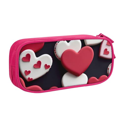 FLYIFE Happy Romantic Großes Federmäppchen mit 2 Fächern, Federmäppchen, Federmäppchen, Organizer für Mädchen, Jungen, Studenten, Schule, Büro, Uni, Schwarz, rose, Einheitsgröße, Schulranzen FLYIFE Happy Romantic Großes Federmäppchen mit 2 Fächern, Federmäppchen, Federmäppchen, Organizer für Mädchen, Jungen, Studenten, Schule, Büro, Uni, Schwarz, rose, Einheitsgröße, Schulranzen von FLYIFE