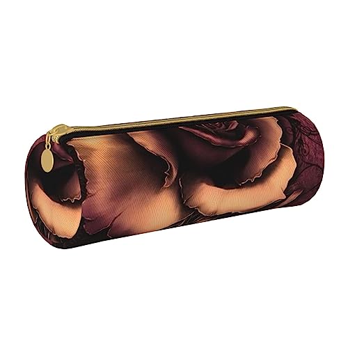 FLYIFE Planet Rundes Leder-Federmäppchen für Mädchen und Jungen, mit Reißverschluss, Stifteetui, Organizer für Studenten, Schule, Büro, Uni, Gothic Rose, Einheitsgröße, Schulranzen von FLYIFE