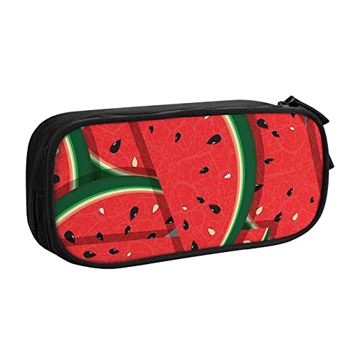 FLYIFE Rote Wassermelone große Federmäppchen mit 2 Fächern, Federmäppchen, Federmäppchen, Tasche, Organizer für Mädchen, Jungen, Studenten, Schule, Büro, Hochschule, Schwarz , Einheitsgröße, Schulranzen von FLYIFE