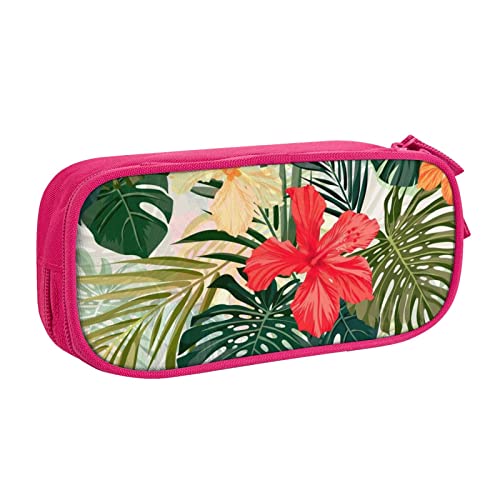 FLYIFE Sommer Hawaiian Große Federtasche mit 2 Fächern Federmäppchen Federmäppchen Beutel Tasche Organizer für Mädchen Jungen Student Schule Büro College -, rose, Einheitsgröße, Schulranzen von FLYIFE