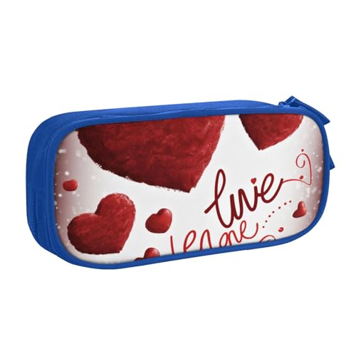 FLYIFE Valentines Federmäppchen mit rotem Herz, großes Federmäppchen mit 2 Fächern, Federmäppchen, Organizer für Mädchen, Jungen, Studenten, Schule, Büro, Universität, Schwarz, blau, Einheitsgröße FLYIFE Valentines Federmäppchen mit rotem Herz, großes Federmäppchen mit 2 Fächern, Federmäppchen, Organizer für Mädchen, Jungen, Studenten, Schule, Büro, Universität, Schwarz, blau, Einheitsgröße von FLYIFE