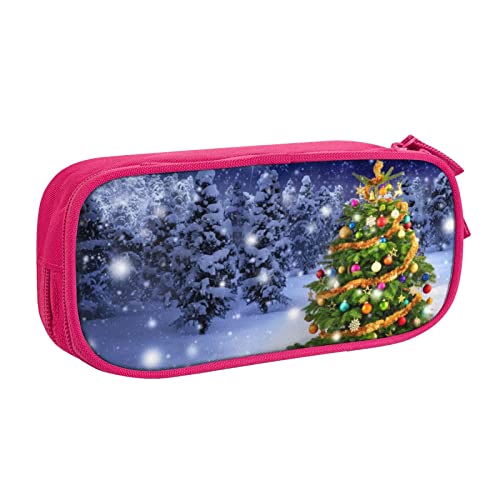 FLYIFE Weihnachtsbaum große Federtasche mit 2 Fächern Federmäppchen Federmäppchen Federmäppchen Tasche Organizer für Mädchen Jungen Student Schule Büro Universität -, rose, Einheitsgröße, Schulranzen von FLYIFE