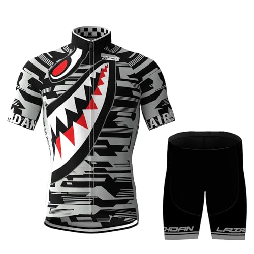 Fahrradbekleidung Set Kurzarm Radanzug Herren Radtrikot Set Sommer Radsport Mit Gepolsterten Shorts Aus 9D Gel Atmungsaktiv Und Schnell Trocknend (TYP-1,M) von FLYIFE