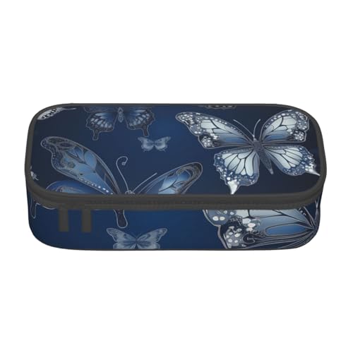 Federmäppchen mit Blumen- und Schmetterlings-Holzpaneel, bedruckt, großes Fassungsvermögen, Reißverschluss, Stiftebox, Schreibwaren-Organizer, Make-up-Tasche für Schule, Büro, Erwachsene, Teenager Federmäppchen mit Blumen- und Schmetterlings-Holzpaneel, bedruckt, großes Fassungsvermögen, Reißverschluss, Stiftebox, Schreibwaren-Organizer, Make-up-Tasche für Schule, Büro, Erwachsene, Teenager von FLYIFE