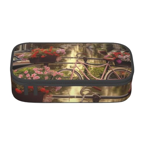 Federmäppchen mit Blumen- und Schmetterlings-Holzpaneel, bedruckt, großes Fassungsvermögen, Reißverschluss, Stiftebox, Schreibwaren-Organizer, Make-up-Tasche für Schule, Büro, Erwachsene, Teenager Federmäppchen mit Blumen- und Schmetterlings-Holzpaneel, bedruckt, großes Fassungsvermögen, Reißverschluss, Stiftebox, Schreibwaren-Organizer, Make-up-Tasche für Schule, Büro, Erwachsene, Teenager von FLYIFE