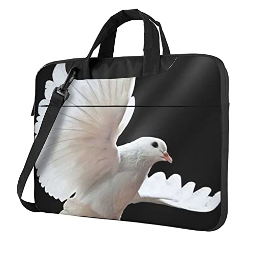 Laptop-Umhängetasche mit Paillettenmuster – Kuriertasche, Aktentasche, Computertasche, Tasche für Damen und Herren, Fliegende Taube, 13 inch von FLYIFE