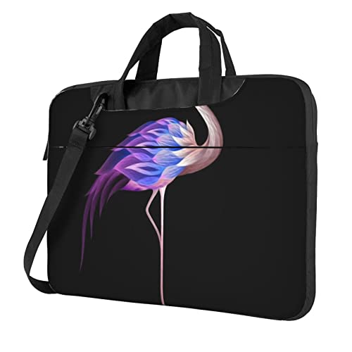 Laptop-Umhängetasche mit Traktor Landwirtschaft, ruhig, bedruckt, Kuriertasche, Aktentasche, Computertasche, Tasche für Damen und Herren, Abstrakter Flamingo, 13 inch von FLYIFE