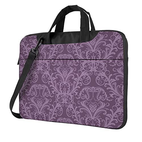 Laptop-Umhängetasche mit niedlichem Waschbär-Motiv, Kuriertasche, Aktentasche, Computer-Tasche, für Damen und Herren, violett, 13 inch von FLYIFE