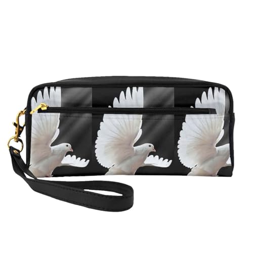 Tragbare Make-up-Tasche mit Aufdruck "Thanksgiving Truthahn", PU-Leder, Reise-Kosmetiktasche, Federmäppchen für Mädchen und Frauen, Fliegende Taube, Einheitsgröße von FLYIFE