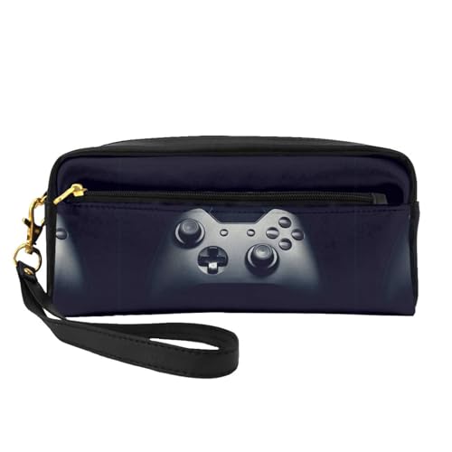 Tragbare Make-up-Tasche mit Motiv "Fire and Ice Dragons" – PU-Leder, Reise-Kosmetiktasche, Federmäppchen für Mädchen und Frauen, Gaming-Controller-Muster, Einheitsgröße von FLYIFE