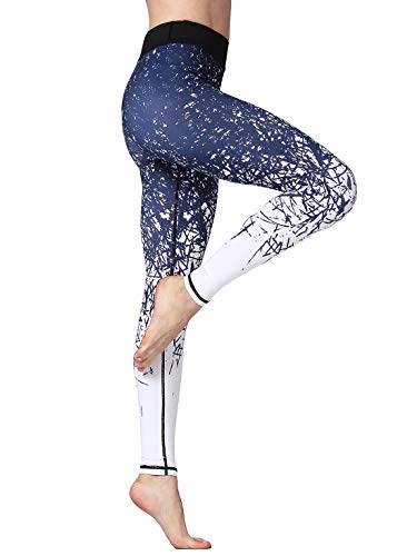 FLYILY Damen Sport Leggings Printed Fitness Tights Hosen für Laufen Yoga Workout von FLYILY