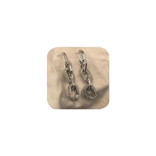 FLYYQMIAO Paperclip Link Chain Drop Dangle Earrings for Women with Cubic Zirconia Stones Chunky Long Lightweight Simple Everyday Earrings Pave Simulated Diamond Convertible Link Earrings FLYYQMIAO Paperclip Link Chain Drop Dangle Earrings for Women with Cubic Zirconia Stones Chunky Long Lightweight Simple Everyday Earrings Pave Simulated Diamond Convertible Link Earrings von FLYYQMIAO