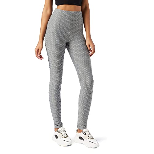 FM London (2er-Pack) Gym Leggings für Damen UK | Bequeme Waben-Leggings mit nahtlosem Legging-Design | bequeme Leggings in Grau, Marine, Schwarz von FM London