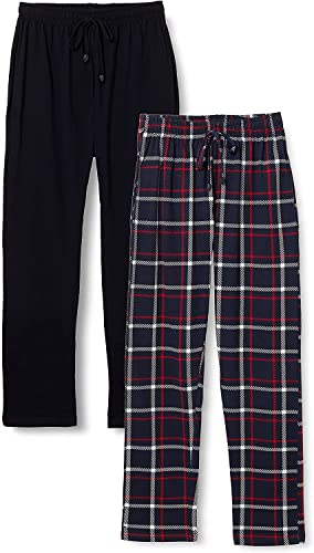 FM London (2er-Pack) Pyjama für Herren - Leichte Herren-Pyjamahose, Loungewear und Nachtwäsche - Reich an Baumwolle, bequeme Passform Herren-PJs von FM London