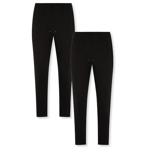 FM London Herren (2er-pack) Pyjama Für Bottom, Schwarz, S EU von FM London
