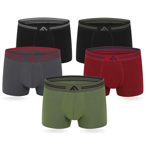 FM London Herren (5er-pack) Bambus-herren-boxershorts Boxer Shorts, Dunkel Sortiert, XXL EU von FM London
