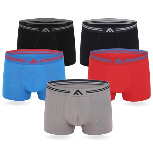 FM London Herren (5er-pack) Bambus-herren-boxershorts Boxer Shorts, Hell Sortiert, XL EU von FM London