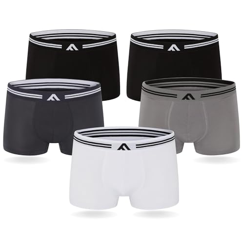 FM London 5er-Pack Bambus-Herren-Boxershorts mit Stretch-Fit-Design von FM London