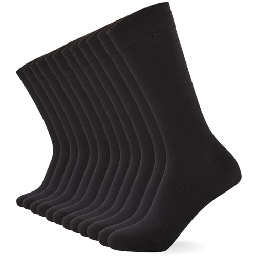 FM London 12-pack Anti-odour Calf Socks Unisex, Schwarz, 35-38 von FM London