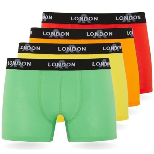 FM London 4/8er-Pack Herren-Boxershorts mit elastischem Bund von FM London