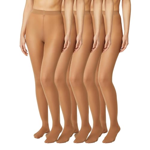 FM London Damen (5er-pack) Strumpfhose Für Tights, Nude-Ton, S EU von FM London
