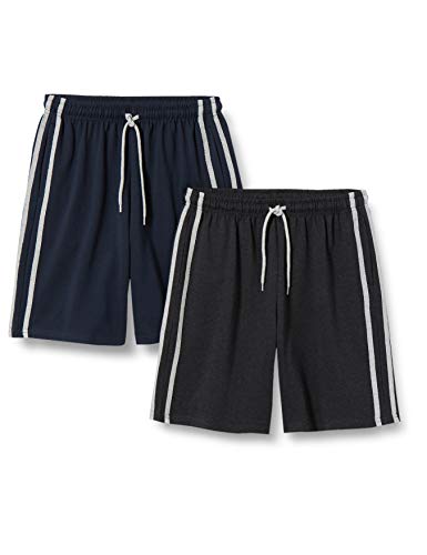 FM London Herren 2-Pack Loungewear Shorts, Marineblau und Anthrazit, M von FM London