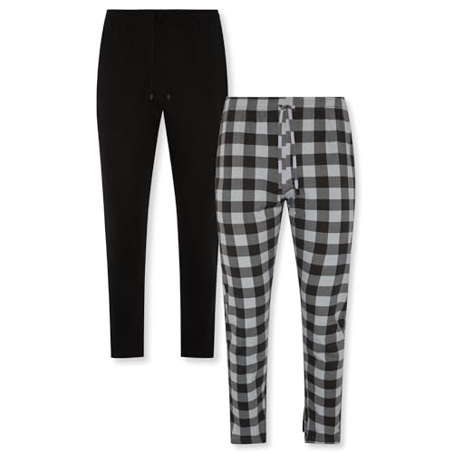 FM London (2er-Pack) Pyjama für Herren - Leichte Herren-Pyjamahose, Loungewear und Nachtwäsche - Reich an Baumwolle, bequeme Passform Herren-PJs von FM London