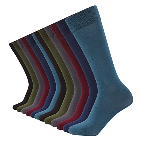 FM London (12er-Pack) Bambussocken Herren | Einfarbige und gemusterte Herrensocken, die sich weich anfühlen und Gerüchen widerstehen | Mehrfarbige und schwarze Socken Herren von FM London