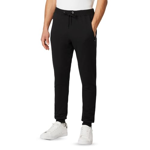 FM London Herren Slim Fit, Jogginghose Für Sports Jogger, Schwarz, M EU von FM London
