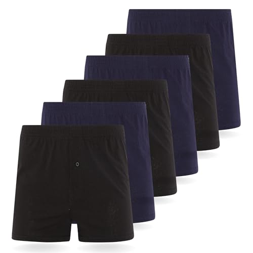 FM London (6er-Pack) Herren Loose Fit Comfort Boxershorts von FM London