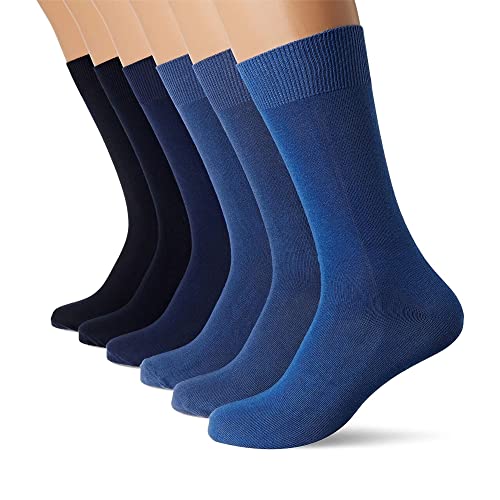 FM London Herren Dress Socken, Blau (Blue), 6-11 EU von FM London