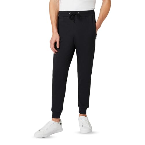 FM London, Slim Fit, Jogginghose für Herren, mit Reißverschlusstaschen, ideal für Alltag und Sport, HyFresh-Technologie, bequem, weich. von FM London